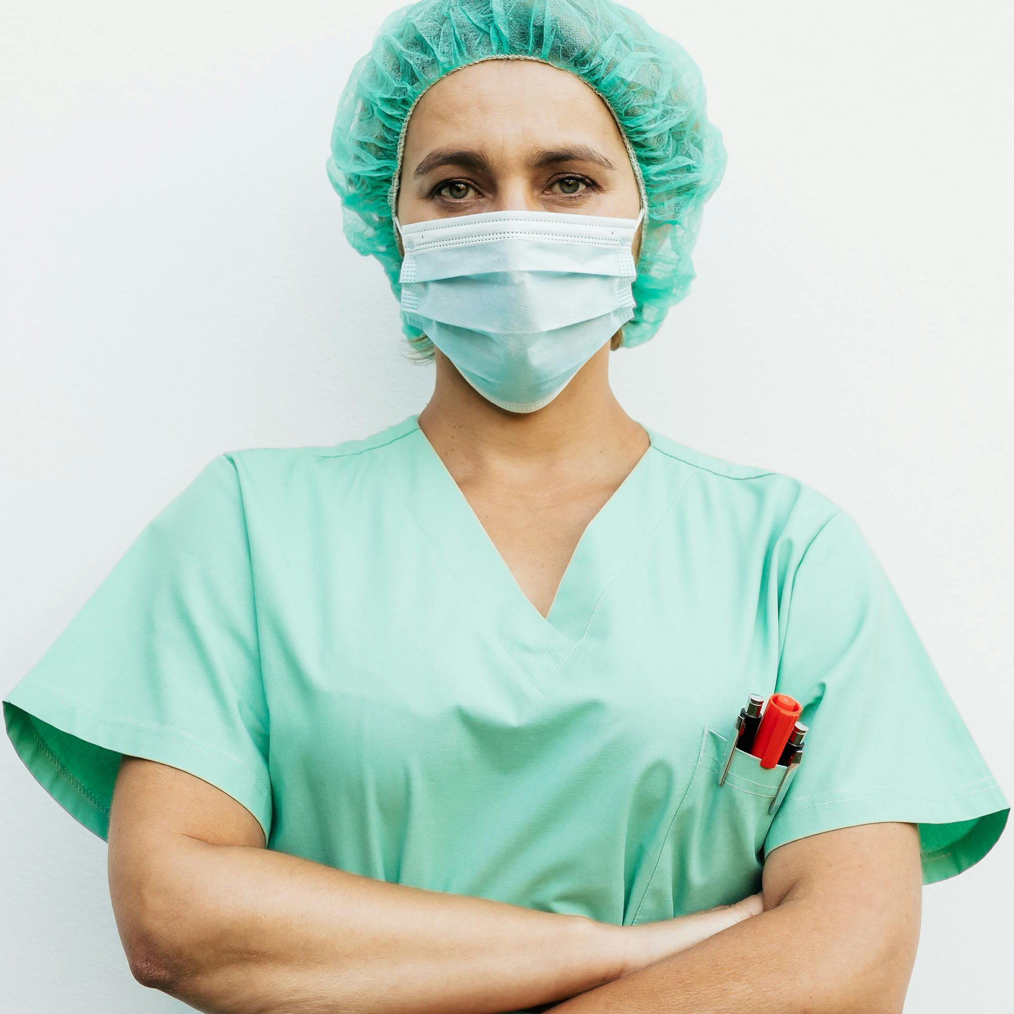 Traveling Nurse in scrubs